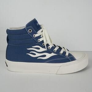 Stylish Blue High-Top Athletic Shoes